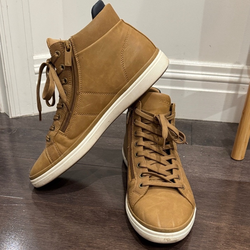 Aldo Men's Brown High-Top Sneakers
